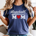  Trendy Baseball Mom Heart Graphic Tee, Baseball Mom Shirt, Game Day Tee, Cute Baseball Mom, Comfort Colors