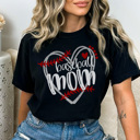 XXL Black Sparkle Baseball Mom Graphic Tee, Baseball Mom Shirt, Game Day Tee, Cute Baseball Mom, Comfort Colors