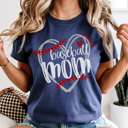Large Navy Sparkle Baseball Mom Graphic Tee, Baseball Mom Shirt, Game Day Tee, Cute Baseball Mom, Comfort Colors