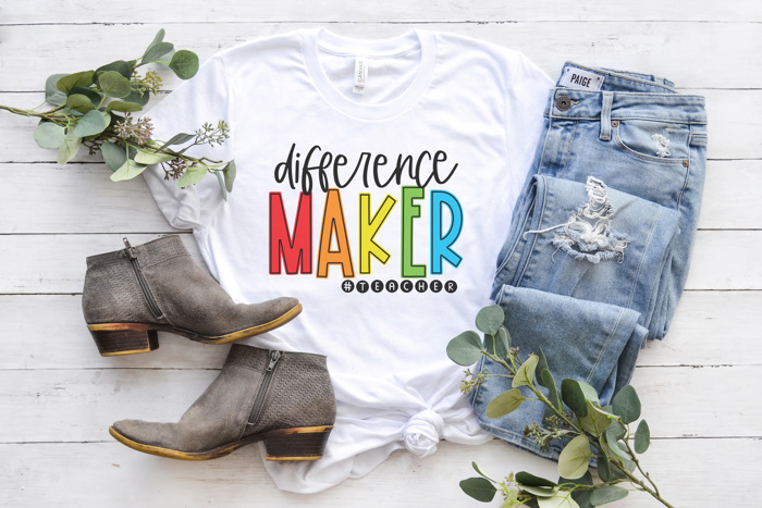 Bright Teacher Day Graphic Tee, Teacher Shirt, Back to School Shirt, First Day of School Tee
