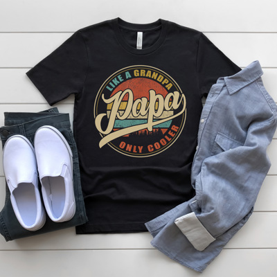 Cool Papa Graphic Tee, Father's Day Shirt, Grandpa Tee, Gift for Dad