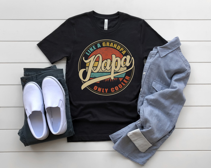 Cool Papa Graphic Tee, Father's Day Shirt, Grandpa Tee, Gift for Dad