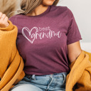 Medium Plum Grandma Best Grandma Graphic Tee, Auntie Shirt, Mimi Shirt, Gigi Shirt, Nana Shirt, Grammy Shirt, Mama Shirt, Gift for Grandma, Mother's Day Gift