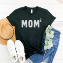 Large Black-MOM2 Mom to the Power Graphic Tee, Mother's Day Shirt, Gift for Mom, Mama Shirt