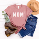 Large Mauve-MOM2 Mom to the Power Graphic Tee, Mother's Day Shirt, Gift for Mom, Mama Shirt