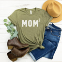 Large Olive-MOM2 Mom to the Power Graphic Tee, Mother's Day Shirt, Gift for Mom, Mama Shirt