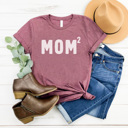 Large Plum-MOM2 Mom to the Power Graphic Tee, Mother's Day Shirt, Gift for Mom, Mama Shirt