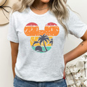 Small Ash Gray Theme Park Sunset Graphic Tee, Family Cruise Shirt, Vacation Shirt, Disney Shirt, Summer Vacation