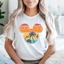 XL White Theme Park Sunset Graphic Tee, Family Cruise Shirt, Vacation Shirt, Disney Shirt, Summer Vacation