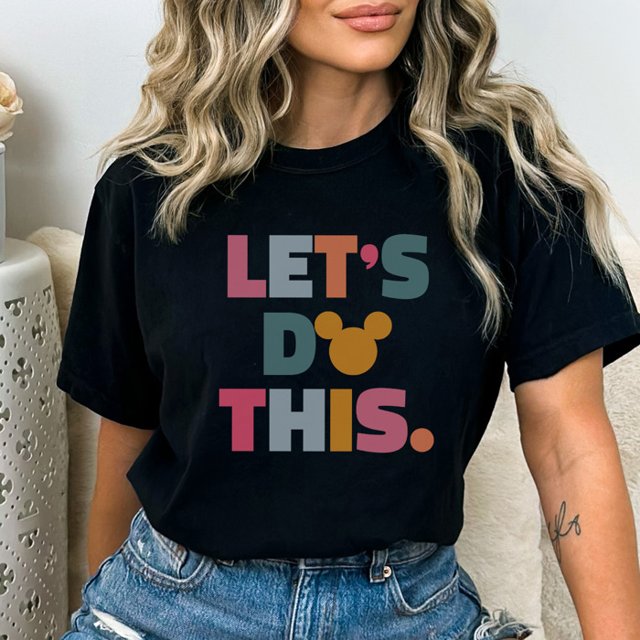 Let's Do This Graphic Tee, Cute Theme Park Shirt, Mouse Shirt, Bright Let's Do This Shirt