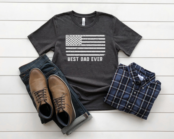 Father's Day Flag Graphic Tee, Best Dad Shirt, Best Papa Shirt, Father's Day Gift