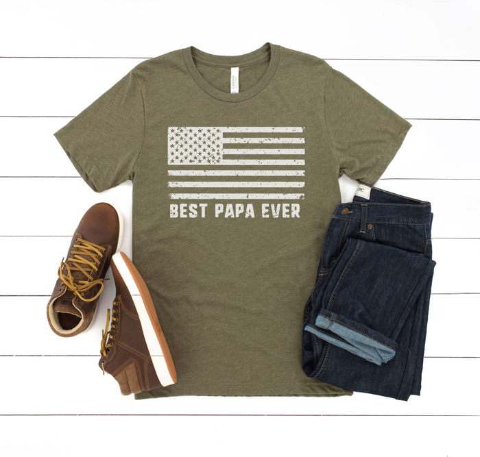 Father's Day Flag Graphic Tee, Best Dad Shirt, Best Papa Shirt, Father's Day Gift