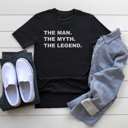 XXL Black Man Myth Legend Graphic Tee, Father's Day Shirt, Gift for Dad