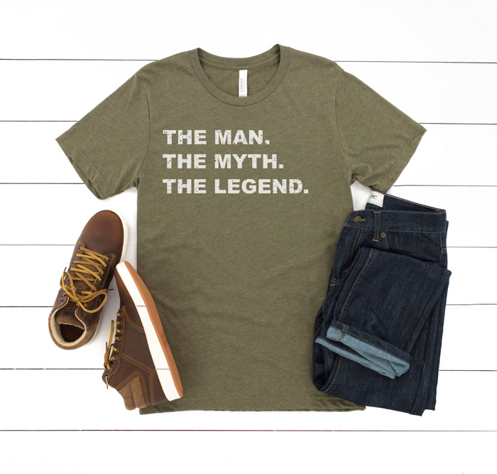 Man Myth Legend Graphic Tee, Father's Day Shirt, Gift for Dad