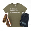 XXL Olive Man Myth Legend Graphic Tee, Father's Day Shirt, Gift for Dad