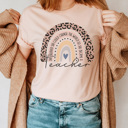 XXL Peach She Believed Teacher Graphic Tee, Back to School, Teacher Appreciation, Teacher Shirt