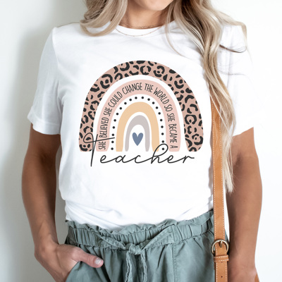 She Believed Teacher Graphic Tee, Back to School, Teacher Appreciation, Teacher Shirt