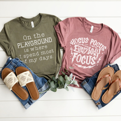 Teacher Songs Graphic Tee, Funny Teacher Shirt, Back to School Tee, Hocus Pocus