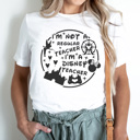 Small White Mouse Teacher Graphic Tee, Theme Park Graphic Tee,  Teacher Tee, Back to School Shirt, Teacher Vacation Shirt