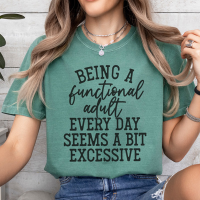 Functional Adult Graphic Tee, Funny Adult Graphic Tee, Sarcastic Graphic Tee, Adulting Tee