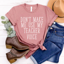 XXL Mauve Teacher Voice Graphic Tee, Funny Teacher Graphic Tee, Back to School Shirt, Teacher Humor
