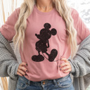 Large Mauve Vintage Mouse Graphic Tee, Cute Mouse Shirt, Theme Park Shirt, Theme Park Mouse, Matching Vacation Shirts, Boy Mouse Shirt, Mouse Land Shirt