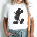 Large White Vintage Mouse Graphic Tee, Cute Mouse Shirt, Theme Park Shirt, Theme Park Mouse, Matching Vacation Shirts, Boy Mouse Shirt, Mouse Land Shirt