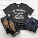 XXL Charcoal Favorite Daughter Graphic Tee, Father's Day Shirt, Gift for Dad, Funny Graphic Tee