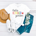  Hello Grade Rainbow Graphic Tee, Teacher Graphic Tee, Back to School Shirt, First Day of School Tee