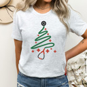 Large Ash Gray Nurse Christmas Graphic Tee, Healthcare Christmas Shirt, Doctor Christmas Shirt, CNA Shirt, Stethoscope Shirt, Nurse Shirt