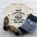  Give My Family The Bird Graphic Tee, Funny Thanksgiving Graphic Tee, Unisex Shirt, Thanksgiving Chef