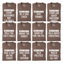 Small Espresso Most Likely Thanksgiving Graphic Tee, Funny Thanksgiving Shirt, Turkey Day, Matching Family Tees