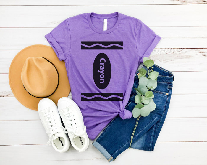 Crayon Costume Graphic Tee, Teacher Halloween Tee,Halloween Costume Shirt, Teacher Graphic Tee, Group Halloween Costume, 