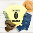  Crayon Costume Graphic Tee, Teacher Halloween Tee,Halloween Costume Shirt, Teacher Graphic Tee, Group Halloween Costume, 