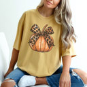  Trendy Coquette Pumpkin Bow Graphic Tee