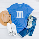  M&M Costume Graphic Tee, Halloween Costume Shirt, Candy Graphic Tee, Group Halloween Costume