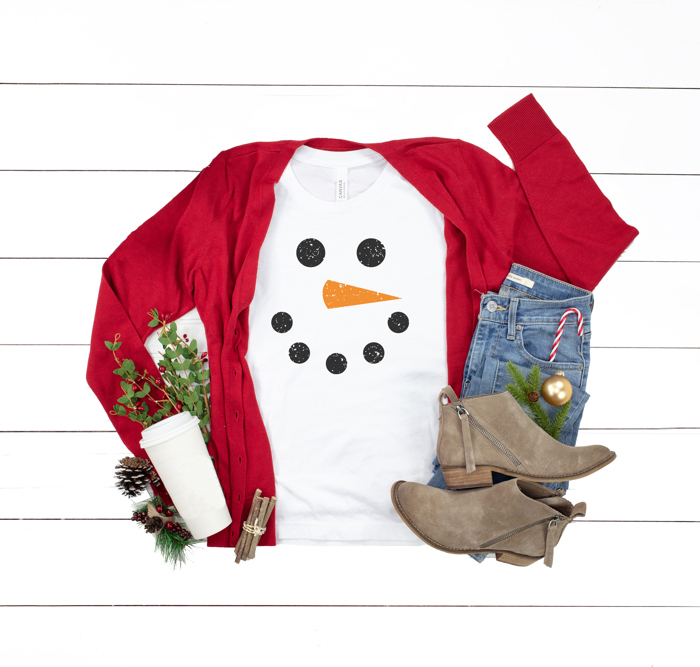Snowman Graphic Tee, Christmas Graphic Tee, Cute Snowman Shirt, Winter Shirt