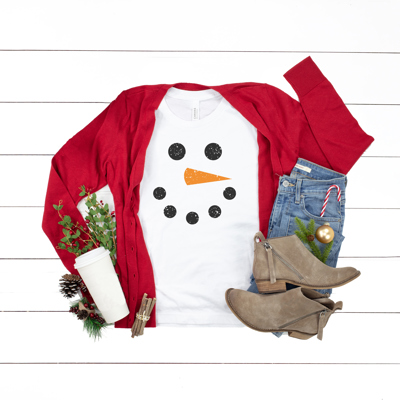 Snowman Graphic Tee, Christmas Graphic Tee, Cute Snowman Shirt, Winter Shirt