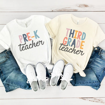 Modern Teacher Graphic Tee, Cute Teacher Shirt, Teacher Grade Shirt, Back to School Shirt, Teacher Appreciation Gift, Hello Teacher Shirt