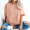 Small Peachy US States Varsity Font Comfort Colors Tee, America States Shirt, Home State Tee