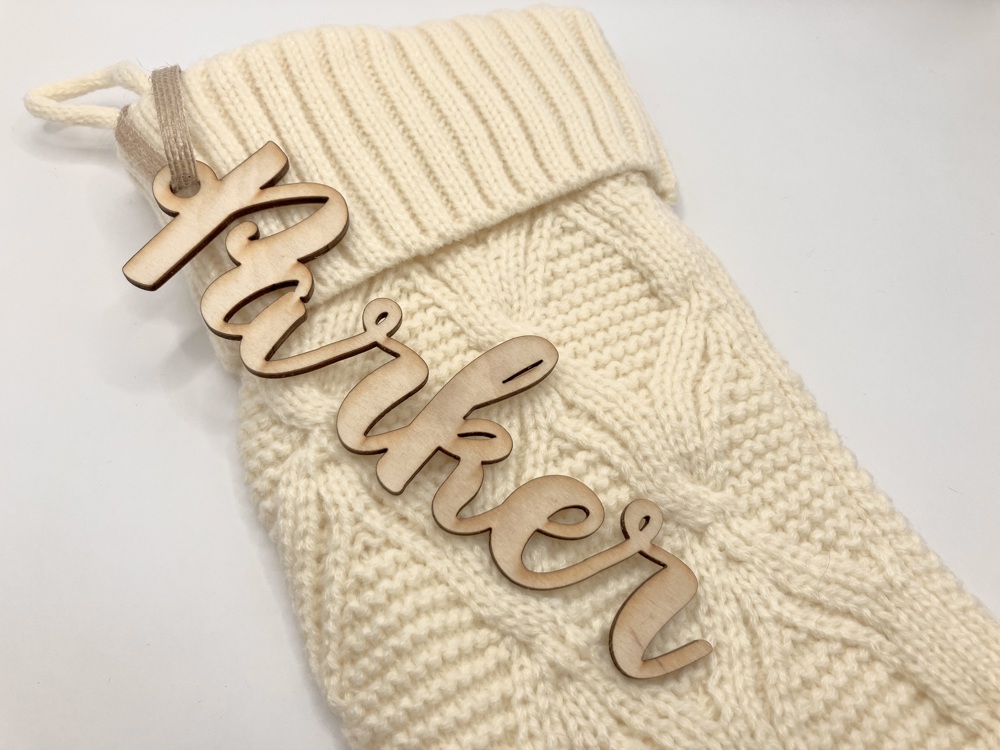 Personalized Wood Stocking Tag