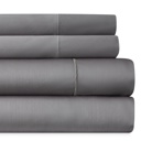 King Charcoal Bibb Home 1000TC Egyptian Cotton Rich 4-Piece Sheet Set
