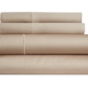 King Taupe Bibb Home 1000TC Egyptian Cotton Rich 4-Piece Sheet Set