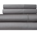 Queen Charcoal Bibb Home 1000TC Egyptian Cotton Rich 4-Piece Sheet Set
