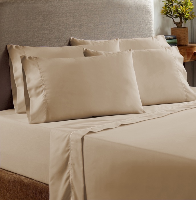 Bibb Home 1000TC Egyptian Cotton Rich 6-Piece Sheet Set