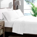 Queen White Bibb Home 1000TC Egyptian Cotton Rich 6-Piece Sheet Set