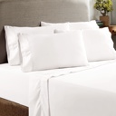 Queen White Bibb Home 1000TC Egyptian Cotton Rich 6-Piece Sheet Set