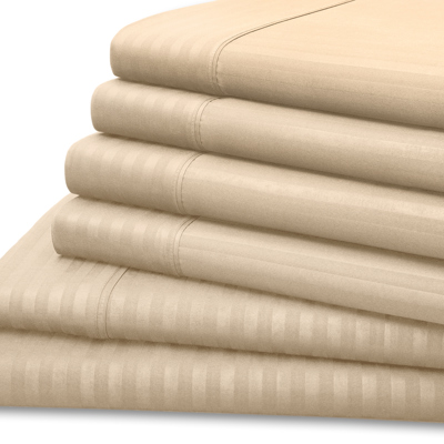 Hotel New York Dobby Stripe Embossed 6-Piece Sheet Set