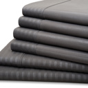 Queen Platinum Hotel New York Dobby Stripe Embossed 6-Piece Sheet Set