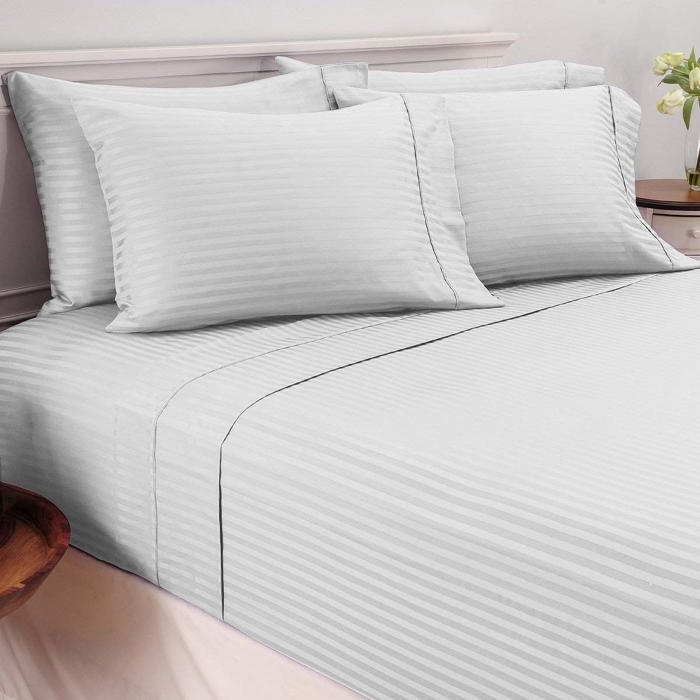 Hotel New York Dobby Stripe Embossed 6-Piece Sheet Set